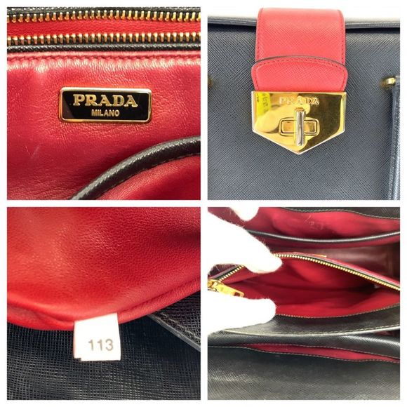 Prada Leather Tote Handbag B2725C - Picture 4 of 6